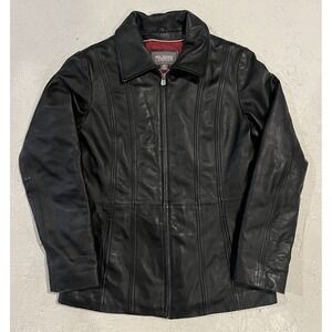 WILSON The Leather Expert Jacket‎ Insulate Women's Size Medium Black Motorcycle